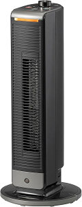 コイズミ 電気ファンヒーター ホット&クール ミニ 送風 温風 1台2役 人感センサー コンパクト ブラック KHF-0838/K