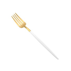 クチポール Cutipol ゴア デザートフォーク （ホワイト×ゴールド） WGO GB 07 GOA White Gold Dessert Fork 185mm カトラリー フォーク キッチン雑貨 北欧 ポルトガル プレゼント ギフト対応 【メール便なら送料無料】