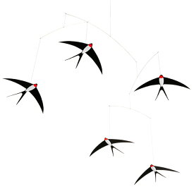フレンステッド モビール FLENSTED mobiles フライング スワローズ 5 （ブラック） 024b Flying Swallows 5 ツバメ 鳥 インテリア 天井 飾り 吊り下げ 北欧 雑貨 おしゃれ かわいい 大人 赤ちゃん 出産祝い デンマーク プレゼント ギフト対応 【送料無料（一部地域を除く）】