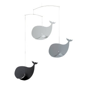 フレンステッド モビール FLENSTED mobiles Happy Whales Greyscale（ブラック） ハッピーホエールズ グレースケール 081s 鯨 クジラ インテリア 北欧 プレゼント おしゃれ 雑貨 デンマーク ギフト対応 【送料無料(一部地域を除く)】