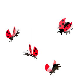 フレンステッド モビール FLENSTED mobiles Lady Bird （レッド×ブラック） レディバード 30113 テントウムシ てんとう虫 インテリア デコレーション 北欧 プレゼント おしゃれ 雑貨 デンマーク ギフト対応 【送料無料(一部地域を除く)】