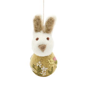 グライ アンド シフ Gry & Sif 羊毛 スモール バニー フラワー エンブロイダリー オーナメント （4色） Small Bunny w Flower Embroidery フェルト ハンドメイド 手作り うさぎ 刺繍 花 ミニチュア インテリア雑貨 かわいい おしゃれ 北欧 プレゼント ギフト対応