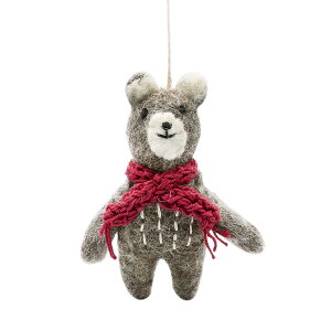 OC Ah Vt Gry & Sif r ~jxA bhXJ[t I[ig iO[j V 12920 Mini Bear Grey w/Red scarf tFg nhCh  ftH   F ׂ ~j`A C