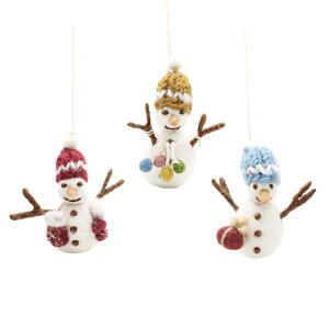 OC Ah Vt Gry & Sif r Xm[} jbgnbg ~bNX I[ig 3Zbg i~bNXJ[j V 12925 Snowmen w/Knitted Hat Mix of 3 tFg nhCh  ftH 