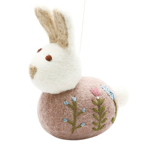 OC Ah Vt Gry & Sif r VbeBO oj[ t[ GuC_[ I[ig i4Fj Sitting Bunny w Flower Embroidery tFg nhCh   hJ  ~j`A 