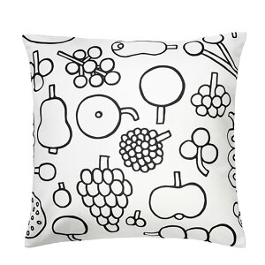 �C�b�^�� Iittala �t���b�^ �N�b�V�����J�o�[ 47x47cm �i�u���b�N�j 1062515 Oiva Toikka Collection Cushion cover frutta �I�C�o�E�g�C�b�J �z���C�g �C���e���A ������� ���킢�� �k�� �v���[���g �G�� �t�@