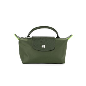 ロンシャン LONGCHAMP ル・プリアージュ グリーン ハンドル付きポーチ （フォレスト） 34175 919 479 LE PLIAGE GREEN POUCH WITH HANDLE カーキ 緑 ナイロン バッグインバッグ おしゃれ かわいい プレゼント ギフト対応 【送料無料】