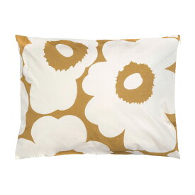 マリメッコ marimekko ウニッコ ピローケース 50x60cm （オフホワイト×サンド） 072821 810 Unikko Pillow Case 枕カバー 花柄 フラワー インテリア 北欧 プレゼント 寝具 雑貨 おしゃれ かわいい ギフト対応 【送料無料（一部地域除く）】