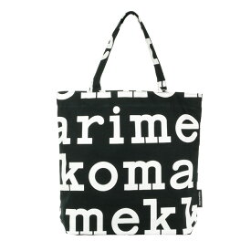 マリメッコ marimekko ロゴ トートバッグ （ブラック×オフホワイト） 047312 911 Notko Logo bag マリロゴ 黒 カバン バッグ ショルダーバッグ レディース かわいい おしゃれ 北欧 プレゼント ギフト対応 【送料無料(一部地域を除く)】