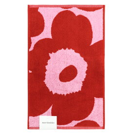 マリメッコ marimekko ウニッコ ゲストタオル （ライトピンク×レッド） EKOPUUVILLA UNIKKO GUEST TOWEL 063631 331 オーガニックコットン おしゃれ かわいい 北欧 プレゼント 雑貨 ギフト対応 【メール便なら送料無料】