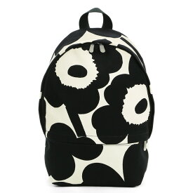 マリメッコ marimekko ウニッコ バックパック Enni （ブラック×オフホワイト） 091650 91650 192 Unikko backpack Enni 花柄 フラワー 黒 白 リュックサック バッグ カバン レディース かわいい おしゃれ 北欧 プレゼント ギフト対応 【送料無料】