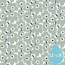 マリメッコ marimekko 撥水加工 アクリルコーティングコットン生地 ピエニウニッコ （918 ダークブルー×グレー×サンド×ホワイト） 10cm単位カット販売 068431 918 Pieni Unikko II Acrylic Coated マリメッコ生地 DIY 布 花柄 手芸 テーブルクロス おしゃれ かわいい