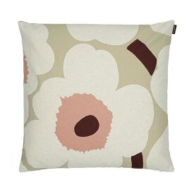 マリメッコ marimekko ピエニウニッコ クッションカバー 50x50cm （ベージュ×リネン×ローズ） 074174 887 Pieni Unikko cushion cover 071758 花柄 フラワー ファブリック インテリア 雑貨 おしゃれ かわいい 北欧 プレゼント ギフト対応 【送料無料（一部地域を除く）】
