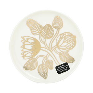 【2025秋冬 新作 】 マリメッコ marimekko ティアラ 13.5cm (ホワイト×ゴールド) 074548 74548 120 Oiva Tiara Plate 花柄 白 金色 植物 トレイ 食器 小皿 お皿 取り皿 おしゃれ かわいい 北欧 プレゼント キ