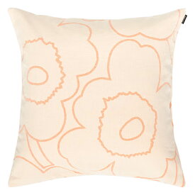 【2025秋冬 新作 】 マリメッコ marimekko ピイルトウニッコ クッションカバー 60x60cm （オフホワイト×ピーチ） 074645 74645 120 Piirto Unikko Cushion Cover 花柄 フラワー ファブリック インテリア おしゃれ 北欧 プレゼント ギフト対応 【送料無料（一部地域除く）】