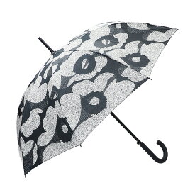 マリメッコ marimekko ウニッコ スティック 傘 （ブラック×グレー×オフホワイト） 094642 94642 190 Unikko Stick Umbrella 長傘 雨傘 アンブレラ 北欧ブランド 北欧雑貨 花柄 フラワー 黒 白 モノクロ レディース おしゃれ かわいい 【ギフト包装不可】【送料無料】