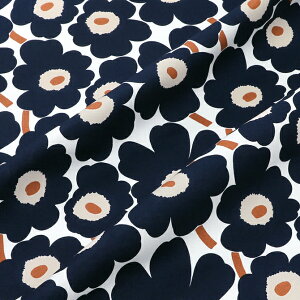 �}�����b�R marimekko �I�[�K�j�b�N�R�b�g�� �t�@�u���b�N ���n �~�j�E�j�b�R �i157 �z���C�g×�_�[�N�l�C�r�[×�p�E�_�[×�^�C���j 10cm�P�ʃJ�b�g�̔� 073709 73709 157 Cotton fabric MINI UNIKKO �}�����b