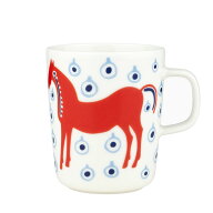 【2026春夏 新作 】マリメッコ marimekko ムスタ・タンマ マグカップ 250ml （オフホワイト×オレンジレ…