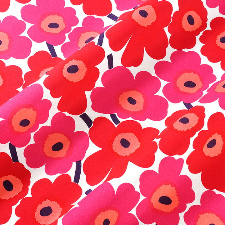 楽天市場 マリメッコ Marimekko ファブリック 生地 ミニウニッコ 001 レッド ピンク 10cm単位カット販売 001 Cotton Fabric Mini Unikko マリメッコ生地 Diy 布 花柄 フラワー 赤 白 手芸 北欧 おしゃれ かわいい セレクトショップ Aer アエル