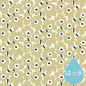 ★期間限定タイムセール★ マリメッコ marimekko 撥水加工 アクリルコーティングコットン 生地 ピエニウニッコ （ナチュラルホワイト×ベージュ×ダークブルー） 10cm単位カット販売 069261 185 Cotton fabric Pieni Unikko Coated マリメッコ生地 布 DIY 手芸 北欧