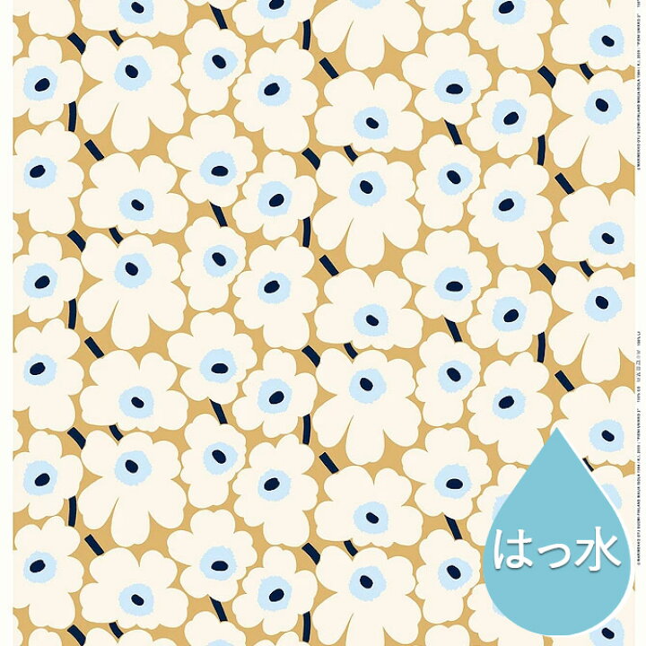 楽天市場 マリメッコ Marimekko 撥水加工 アクリルコーティングコットン生地 ピエニウニッコ ベージュ オフホワイト ブルー 10cm単位カット販売 815 Cotton Fabric Pieni Unikko Coated マリメッコ生地 Diy 布 花柄 フラワー セレクトショップ Aer アエル