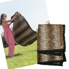 リトルジラフ LITTLE GIRAFFE マイクロファイバー 高級ブランケット LUXE ラックス 110x142cm （エスプレッソ） ブラウン LXNTHR Luxe Leopard Throw Espresso ひざ掛け 毛布 防寒対策 【ギフト包装不可】【送料無料】