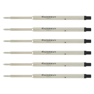 �E�H�[�^�[�}�� WATERMAN �{�[���y���֐c 6�{�Z�b�g ���t�B�� �}�L�V�} F M 0.8 �i�u���b�N�E�u���[�j BP REFILL BLACK BLUE �ւ��c �X�e�[�V���i���[ �M�L�� ���[�� �y���������i�ꕔ�n��������j�z