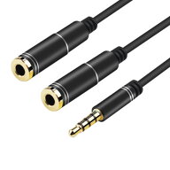 アクセサリー 4極 タイプ イヤホン 3.5mm 用 高級 二股 ケーブル 2人で一緒に音楽を聴ける 端子 分岐 変…