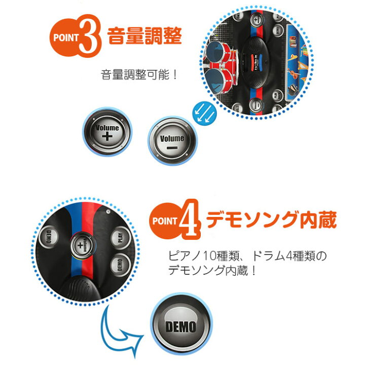 楽天市場 サウンド プレイマット ピアノ 5パッドドラム 8種類楽器音 おもちゃ 24鍵盤キーボード 録音 Auxin 音楽再生 電池式 知育玩具 Alw Slw91 こども 子供 子ども 音楽 玩具 楽器 演奏 知育 教育 子どもの日 プレゼント ギフト 贈り物 贈りもの 男の子 女の子