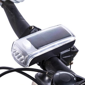 USB充電式 ソーラー LED 自転車用 ヘッドライト フロントライト LEDライト 自転車ライト 180LM 高輝度 大音量ベル付き ◇ALW-HJ-045【メール便】