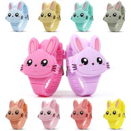 キッズ腕時計 子供用 デジタル腕時計 ウサギ うさぎ LED フリップカバー シリコン製 動物 女の子向け 小…