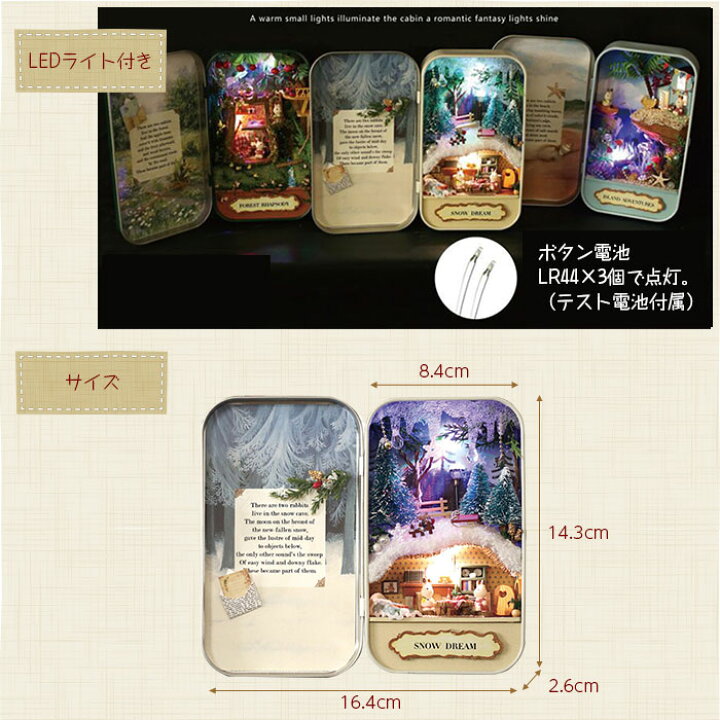 楽天市場 手作り ミニチュアハウスキット2 ドールハウス 缶ケース Diy おもちゃ ラビット 人形の家 Led照明付き 初心者向け 女の子 図画工作 Alw Box Room ミニチュア ミニチュアハウス プレゼント ウサギ 玩具 オモチャ こども 子供玩具 子どもおもちゃ セット キッズ
