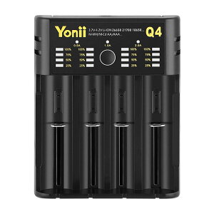 充電池用充電器 USB給電式 単3形 単4形 ニッケル水素充電池 18650電池など リチウムイオン電池 最大4本まで ◇ALW-Q4-M01【メール便】 | 電池 充電器 チャージャー 3.7v usb 単6電池 充電 単3電池 単4