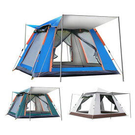 4人用 ワンタッチテント タープ一体型 ファミリー テント キャンプテント フルクローズ 防水 庭 ベランダ 簡単 組み立て アウトドア レジャー 行楽 海水浴 運動会 公園 防災 避難用 ◇ALW-CQ-02 | ドームテント 簡易テント ワンタッチ キャンプ キャンプ用品 ベランピング