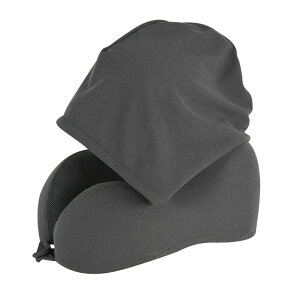 フード付き ネックピロー U字型枕 低反発クッション 首枕 携帯枕 車用品 洗える トラベル ネックピロー シンプル 旅行 出張 ◇ALW-F05