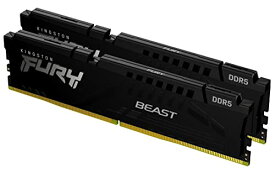 キングストン Kingston FURY デスクトップPC用メモリ DDR5 5200MT/秒 32GB*2枚 Kingston FURY Beast ビースト CL40 KF552C40BBK2-64 製品寿命期間保証