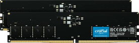 Crucial RAM 32GB キット (2x16GB) DDR5 5600MHz (5200MHzまたは4800MHz) デスクトップメモリ CT2K16G56C46U5 ブラック