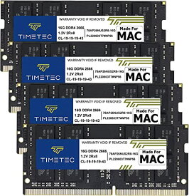 Timetec Hynix IC Apple DDR4 2666MHz PC4-21300 SODIMM Memory Upgrade For Mac Mini 8,1 Late 2018 and iMac TBD2 Retina 5K 27-inch