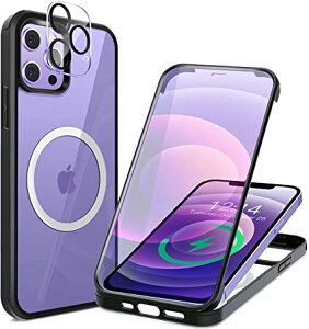 X}zP[X iPhone 12 Mini p P[X NA ʋKX 360°Sʕی [MagSafeΉ] [sq^b`] }OZ[t CX[dΉ ČRMILKi擾 ϏՌ ACtH 12 Mini X}zP[XlC