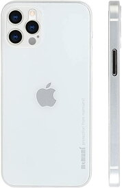 iPhone 12 Pro対応ケース 0.3mm 超薄型 memumi® 全面保護カバー 指紋防止 傷付き防止 6.1インチ 人気ケース カバー (Trans-White)