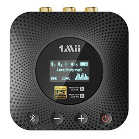 1Mii Bluetooth レシーバー LDAC APTX HD APTX LL 低遅延 AAC オーディオ 対応、 ブルートゥース 受信機 3.5mm イヤホンジャック AUX RCA 光 同軸 出力、DAC Bluetooth 5.1 ess