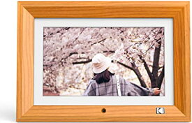 KODAK デジタルフォトフレーム 高鮮明な画質 写真/動画/音楽再生 リモコン操作 高級天然木製 壁掛け可能 SDカード/USBメモリに対応 プレゼントに