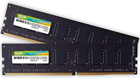 シリコンパワー デスクトップPC用 メモリ DDR4 3200 PC4-25600 8GB x 2枚 (16GB) 288Pin 1.2V CL22 SP016GBLFU320B22