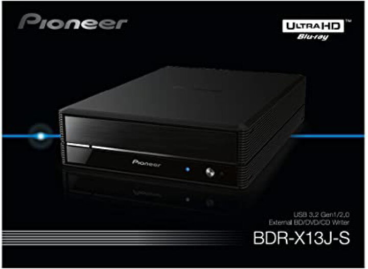 メーカー包装済】 送料無料Pioneer パイオニア Windows11対応 UHDBD再生対応 USB3.1接続 5インチ外付けBDドライブ  ブラック BDR-X13J-S 通販