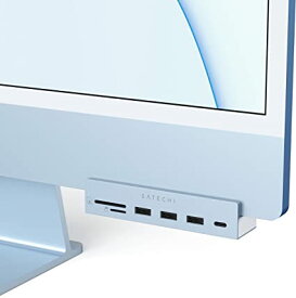 Satechi iMac24インチ用 USB-C クランプハブ (ブルー) USB-C データポート, 3xUSB-A 3.0, Micro/SDカードリーダー (2021 iMac対応)