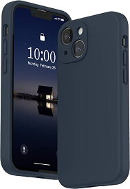 SURPHY iPhone13 mini ケース 5.4インチ対応 アイフォン13 ミニ シリコンケース レンズの全面保護 耐衝撃 超軽量 指紋防止 全面保護 ソフトカバー (ネイビーブルー)