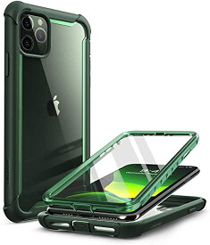 i-BLASON iPhone 11 Pro Max ケース 6.5インチ 液晶保護フィルム付き 米国軍事規格取得 360 保護 耐衝撃 防塵 クリア Qi充電対応