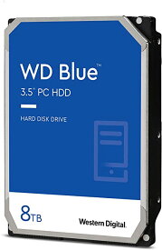 Western Digital 8TB WD ブルー PC ハードドライブ HDD - 5640 RPM SATA 6 Gb/s 128 MB キャッシュ 3.5インチ - WD80EAZZ