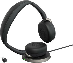 Jabra �w�b�h�Z�b�g Evolve2 65 Flex Link380c UC Stereo WLC ���C�����X �w�b�h�z�� 2�䓯���ڑ� ���� Bluetooth �R���p�N�g �܂肽���ݎ��[�݌v �m�C�Y�L�����Z�����O�}�C�N���� USB-C ���C�����X�[�d��t��