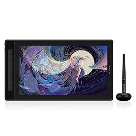 HUION 15.8インチ 液タブ 液晶ペンタブレット Kamvas Pro 16 2.5K QHD sRGB 145% 高い解像度と綺麗な発色 改良後のペンPW517 専用スタンド付き (ブラック)